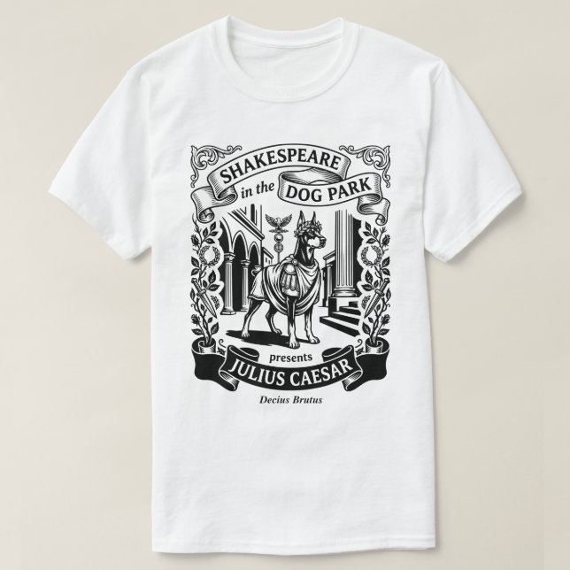 Shakespeare in the Dog Park - Brutus - Doberman T Shirt (Design framsida)