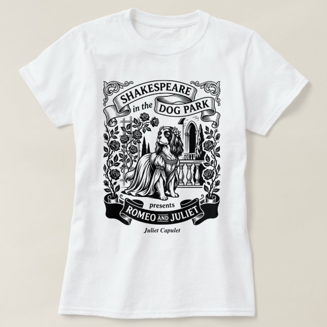 Shakespeare in the Dog Park - Juliet - Cavalier T Shirt (Design framsida)