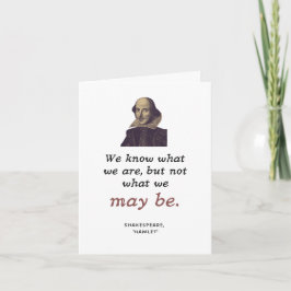Shakespeare inspiration Cute Bookish Studenten Kort