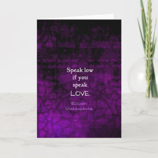 Shakespeare Inspirational Romantic KÄRLEK-citat Kort