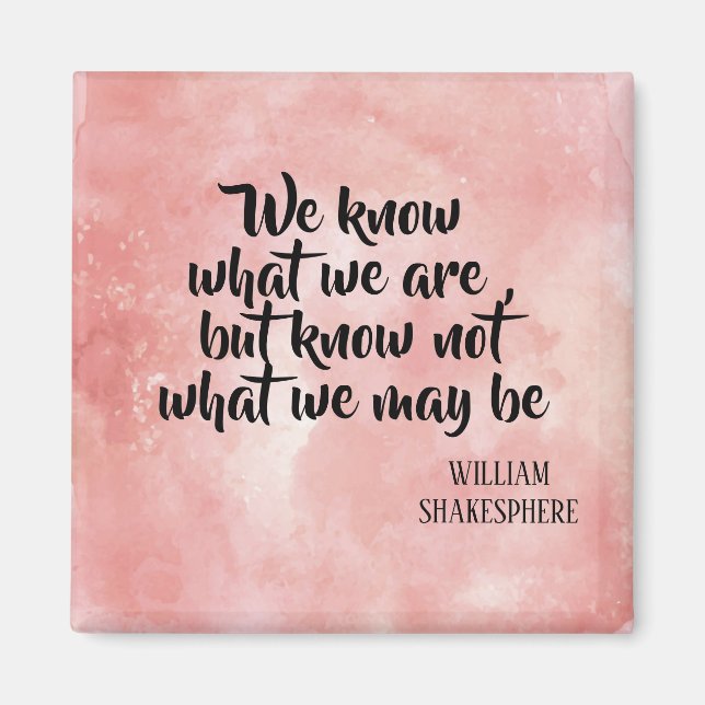 Shakespeare inspirationLife-citat Magnet (Framsidan)