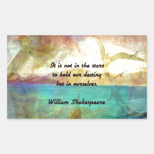 Shakespeare inspirationsoffert om Destiny Rektangulärt Klistermärke