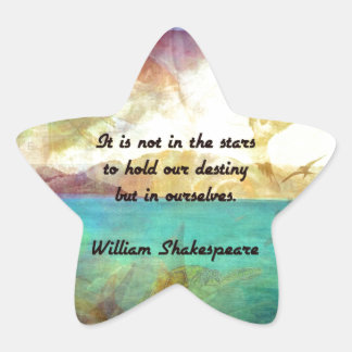 Shakespeare inspirationsoffert om Destiny Stjärnformat Klistermärke