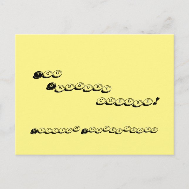 Shakespeare Insult-vykort Vykort (Framsida)