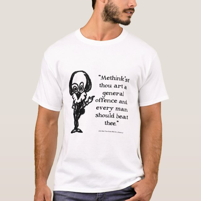 Shakespeare Insults Alls well T Shirt (Framsida)