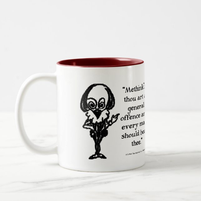 Shakespeare Insults -All's well that End well Två-Tonad Mugg (Vänster)
