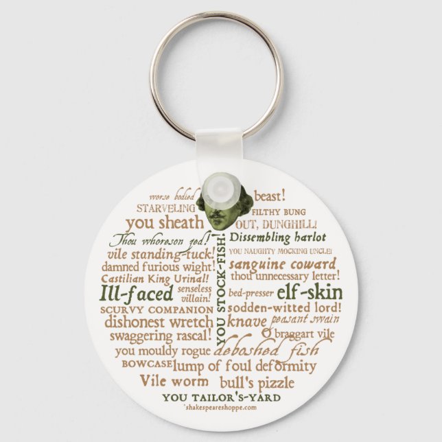 Shakespeare Insults Collection Nyckelring (Framsida)