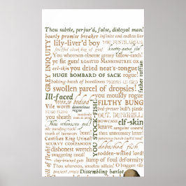 Shakespeare Insults Collection Poster