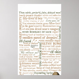 Shakespeare Insults Collection Poster