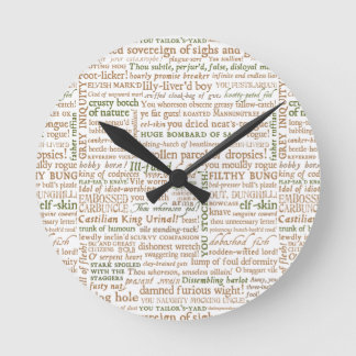 Shakespeare Insults Collection Rund Klocka