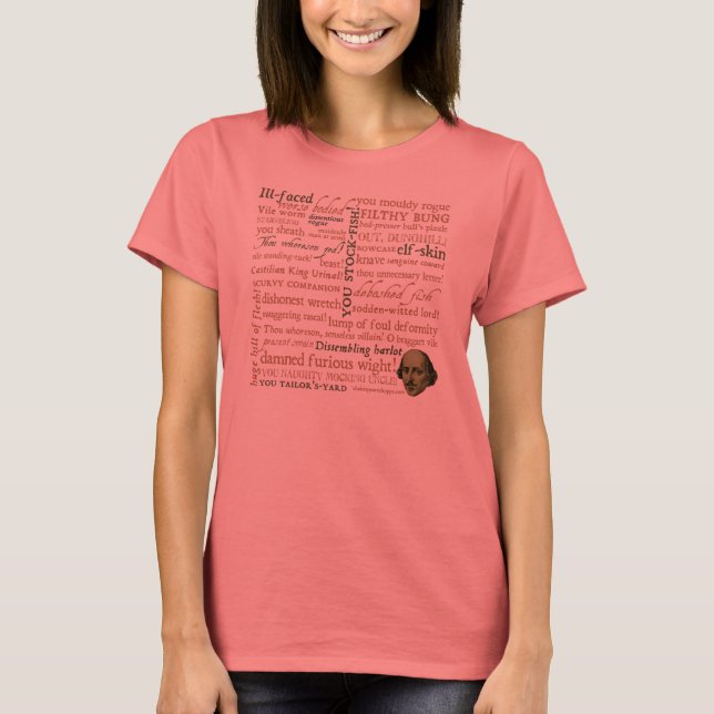 Shakespeare Insults Collection Tee Shirt (Framsida)