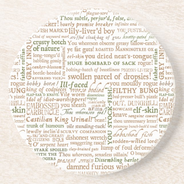 Shakespeare Insults Collection Underlägg (Framsidan)