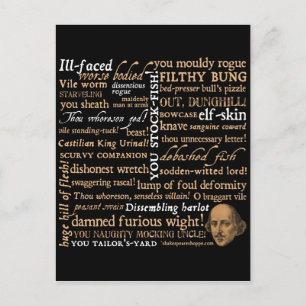 Shakespeare Insults Collection Vykort
