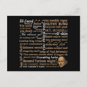 Shakespeare Insults Collection Vykort