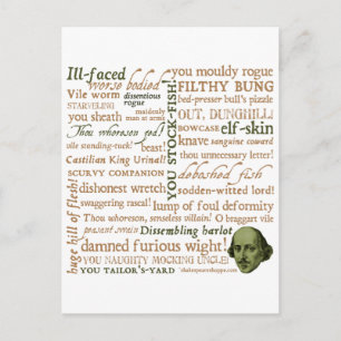 Shakespeare Insults Collection Vykort