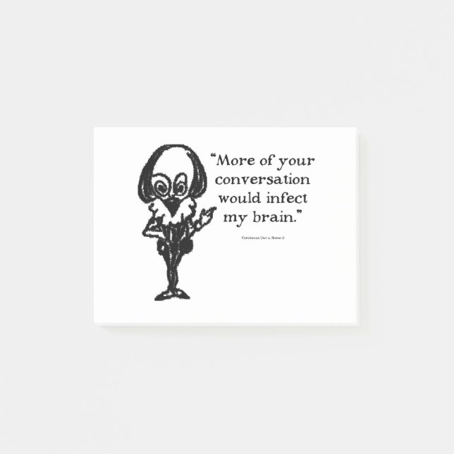 Shakespeare Insults Coriolinus Post-it Block (Framsida)