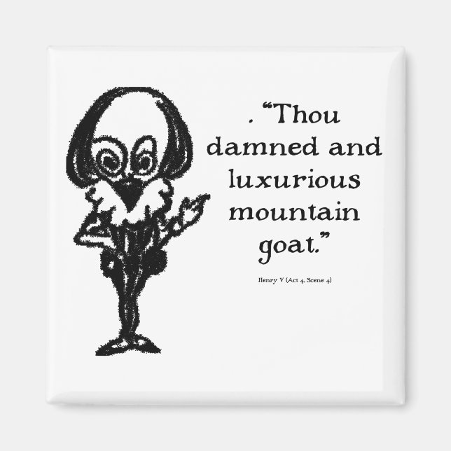 Shakespeare Insults Henry V Magnet (Framsidan)