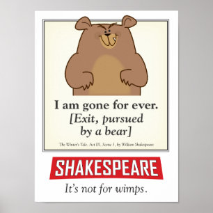 Shakespeare. Inte för wimps. en affisch