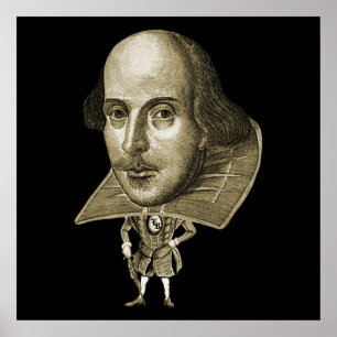 Shakespeare karikatyr poster