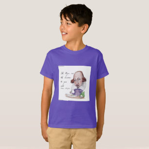Shakespeare Karikatyr & Stormcitat Pojkar T Shirt