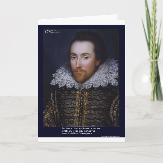 Shakespeare Kärlek/Blind Citat På Presentkort Mugg Kort (Framsida)