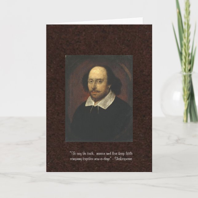 Shakespeare "Kärlek/förnuft" Citat Julkort Kort (Framsida)