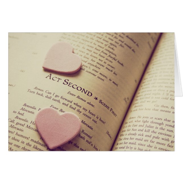 shakespeare kärlek hälsningskort (Framsidan Horizontal)