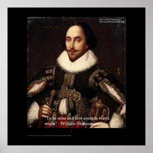 Shakespeare "Kärlek/Makt" Citat Affischer