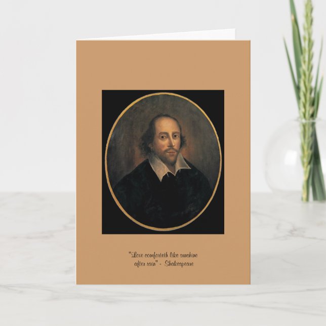 Shakespeare "Kärlek tröstar" Välkomstkort Kort (Framsida)