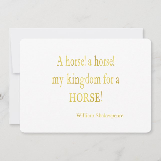 Shakespeare Kingdom for a Horse Quote (Framsida)
