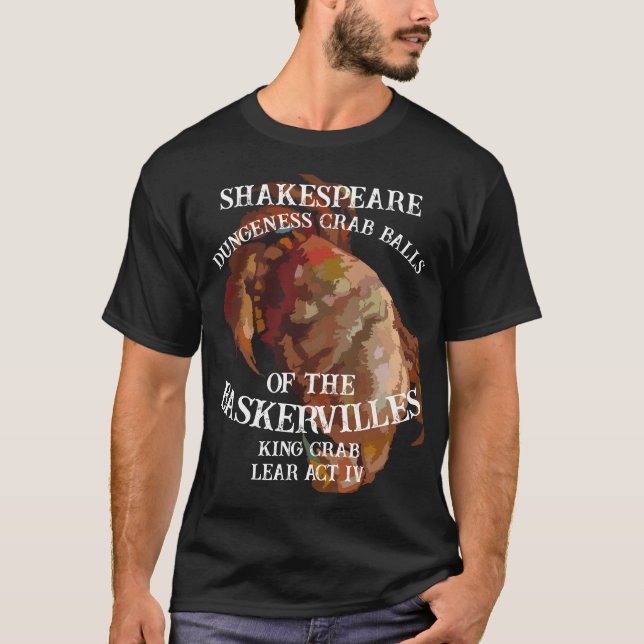 Shakespeare Kung Krabba Lear Dungeness Krabb Bolla T Shirt (Framsida)
