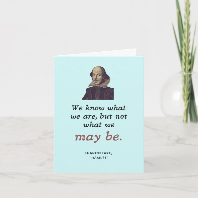 Shakespeare Literary Nerd Studenten Kort (Framsida)