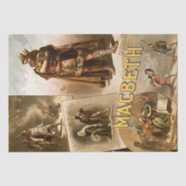Shakespeare Macbeth Decoupage-vävnadsdokument