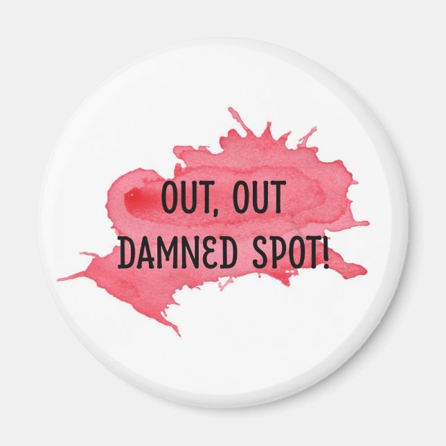Shakespeare Macbeth Quote Magnet "Out Spot" (Ut Sp (Framsidan)