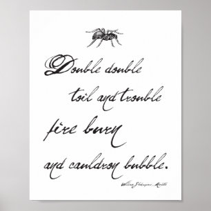 Shakespeare Macbeth Quote och Spider Halloween Poster
