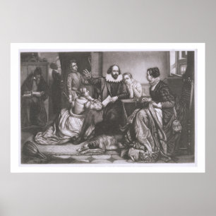 Shakespeare med sin familj, på Stratford, Recitin Poster