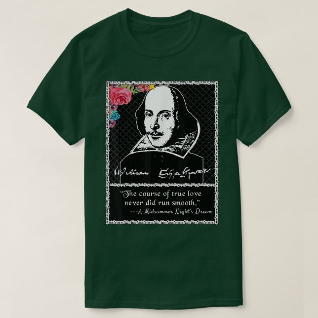 Shakespeare Midsommar Nights Dream Quote T Shirt (Design framsida)
