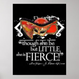 Shakespeare Midsommarnattens Dream Fierce-citat Poster