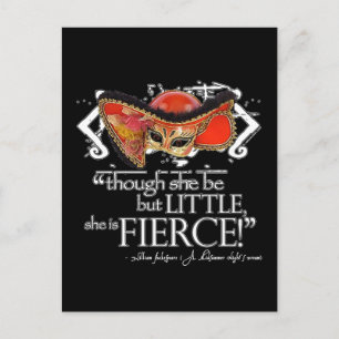 Shakespeare Midsommarnattens Dream Fierce-citat Vykort