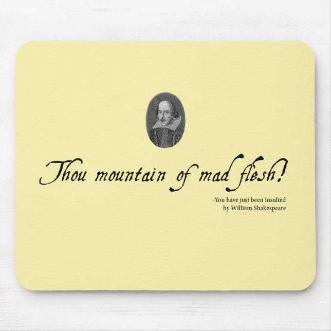 Shakespeare Mousepad #2. Ovanlig gift. Musmatta (Framsidan)