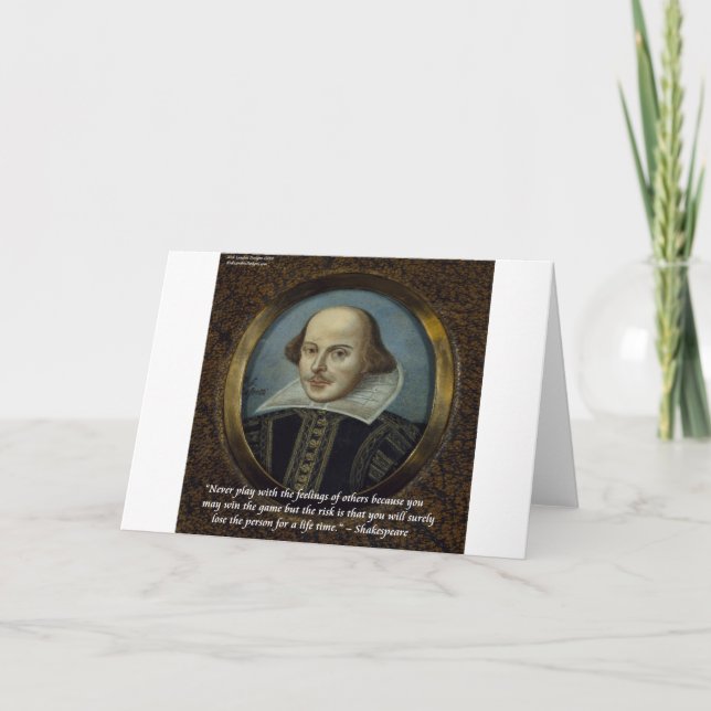 Shakespeare och hans Berömd Feelings Quote Kort (Framsida)