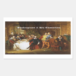 Shakespeare och hans karaktärsmärken rektangulärt klistermärke