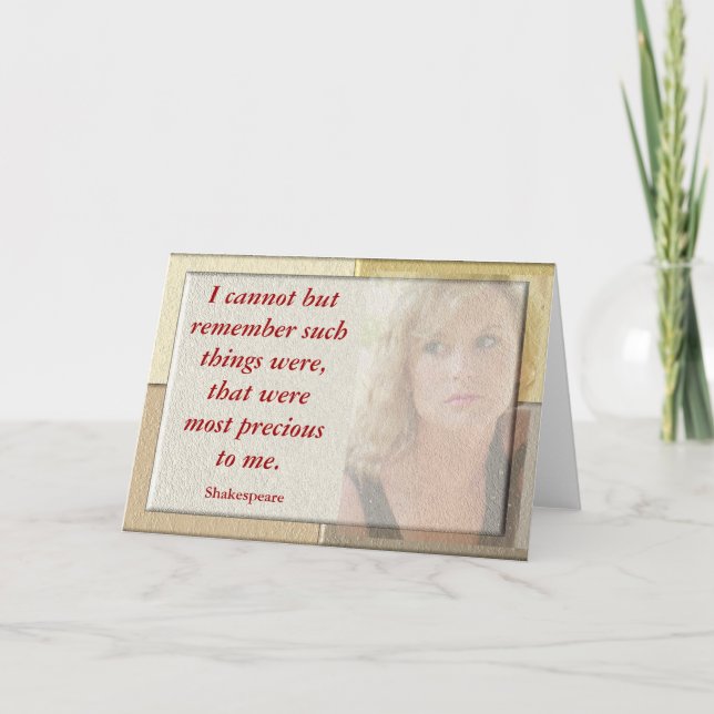 Shakespeare-offert - gratulationskort tack kort (Framsida)