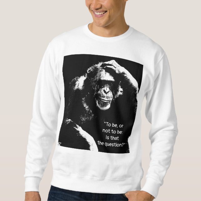 Shakespeare-offertartikel som tänker på Monkey Man Lång Ärmad Tröja (Framsida)