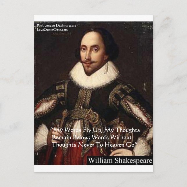 Shakespeare "Ord i himlen" Visdomspresenter Vykort (Framsida)