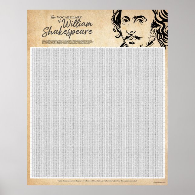 Shakespeare Ord Search Poster (Extra stor) (Framsidan)