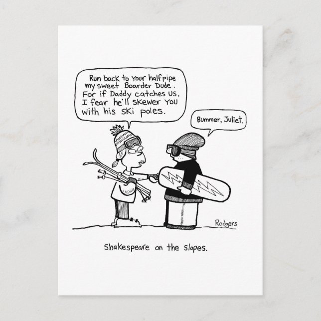 shakespeare på sluttar vykort (Framsida)