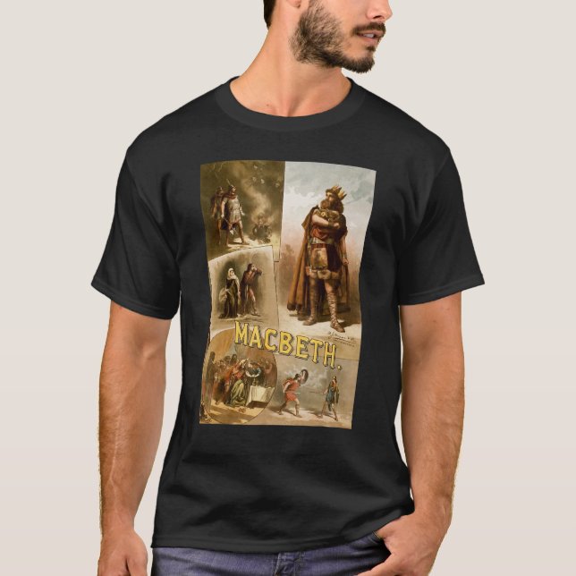 Shakespeare Play Macbeth Shakespeare English Playw T Shirt (Framsida)