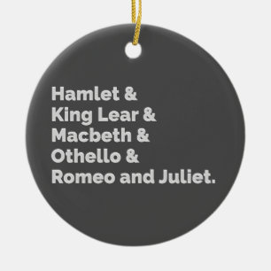 Shakespeare Plays I Julgransprydnad Keramik