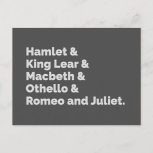 Shakespeare Plays I Vykort